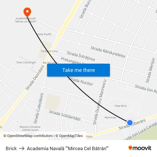 Brick to Academia Navală ""Mircea Cel Bătrân"" map