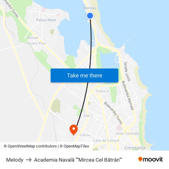 Melody to Academia Navală ""Mircea Cel Bătrân"" map