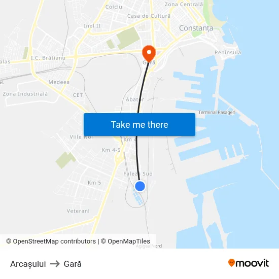Arcașului to Gară map