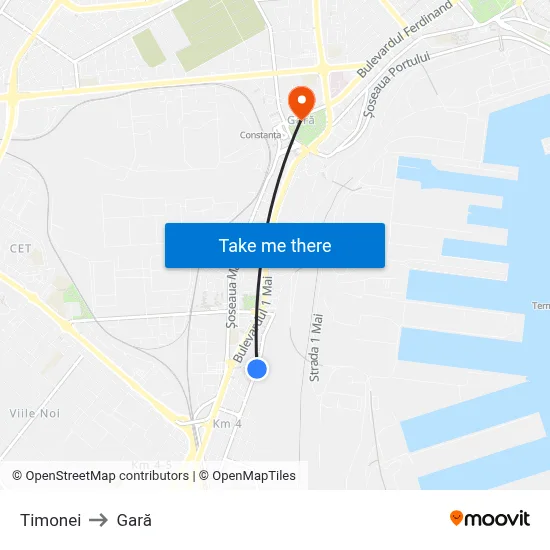 Timonei to Gară map