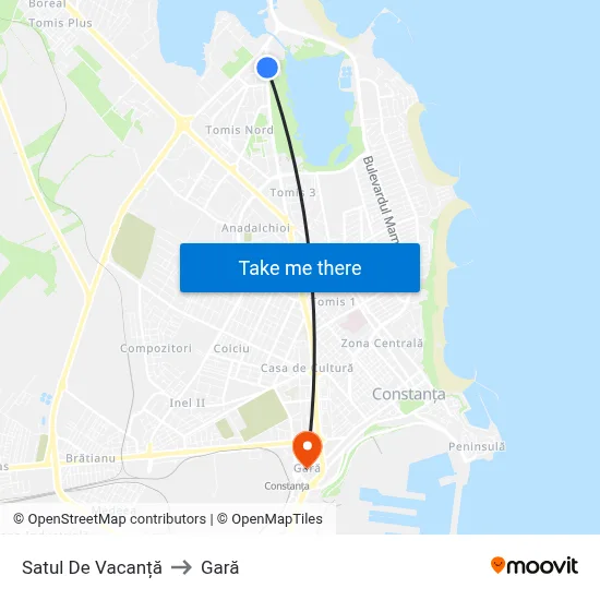 Satul De Vacanță to Gară map