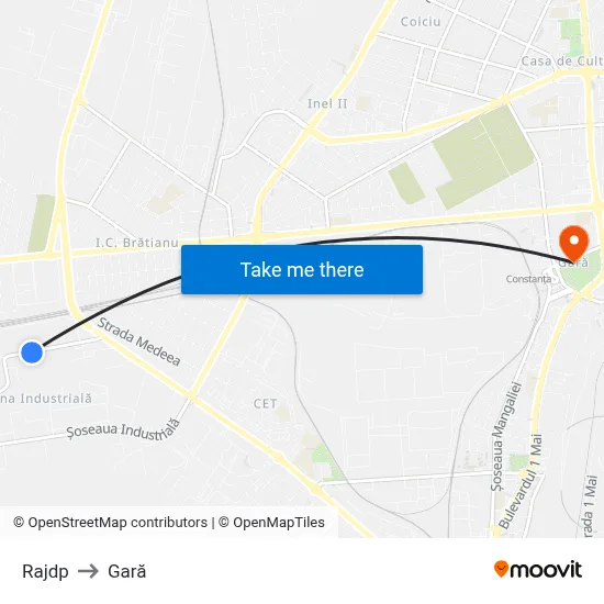 Rajdp to Gară map