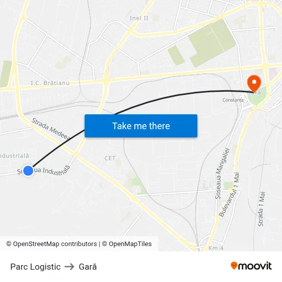 Parc Logistic to Gară map