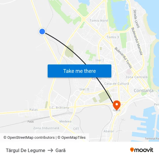 Târgul De Legume to Gară map