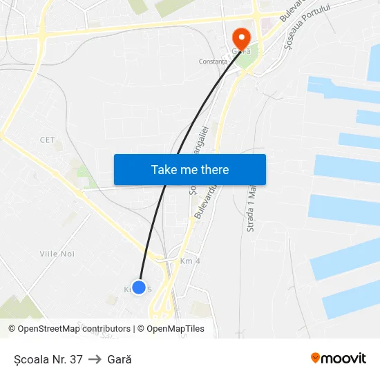 Școala Nr. 37 to Gară map