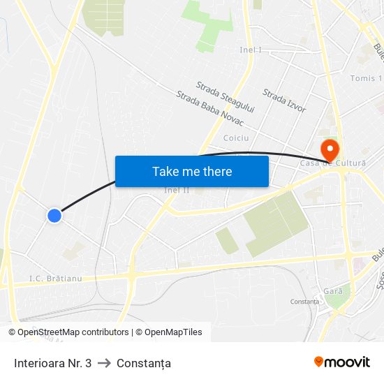 Interioara Nr. 3 to Constanța map