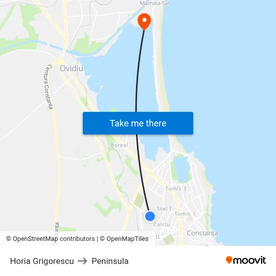 Horia Grigorescu to Peninsula map