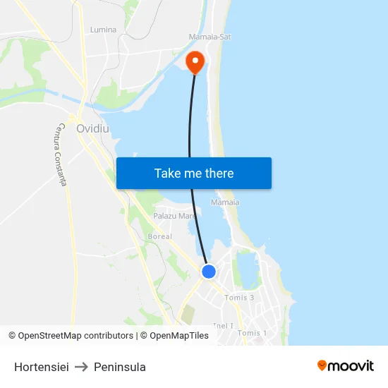 Hortensiei to Peninsula map