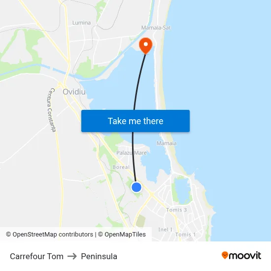 Carrefour Tom to Peninsula map