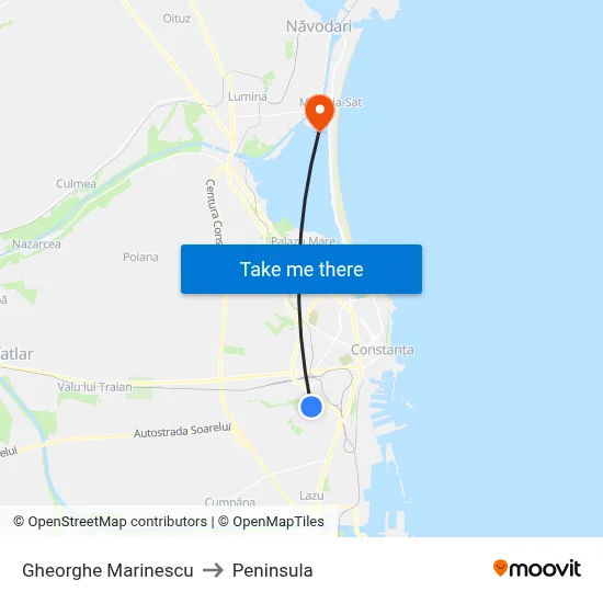 Gheorghe Marinescu to Peninsula map