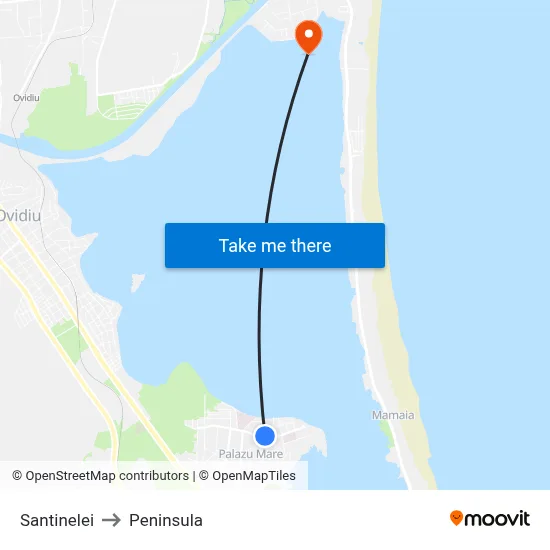 Santinelei to Peninsula map