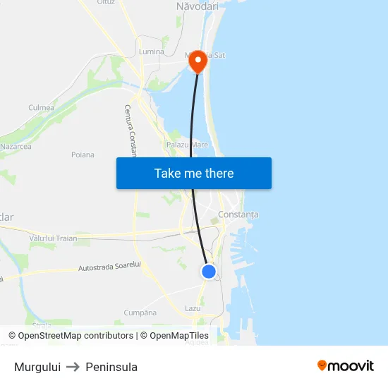 Murgului to Peninsula map