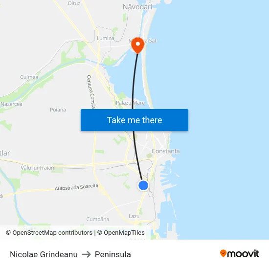 Nicolae Grindeanu to Peninsula map