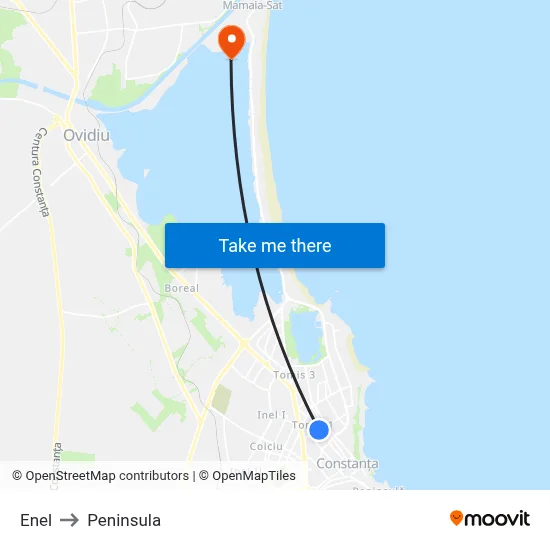 Enel to Peninsula map