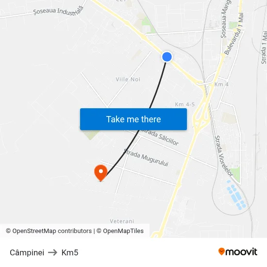 Câmpinei to Km5 map