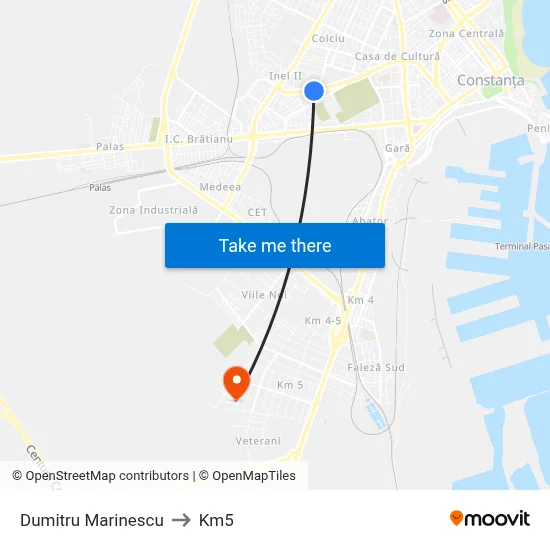 Dumitru Marinescu to Km5 map