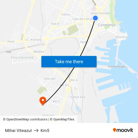 Mihai Viteazul to Km5 map