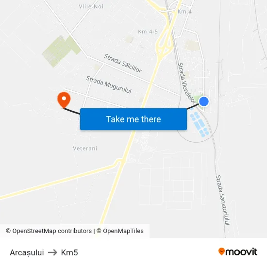 Arcașului to Km5 map