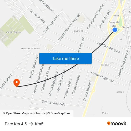 Parc Km 4-5 to Km5 map
