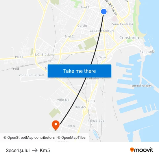 Secerișului to Km5 map