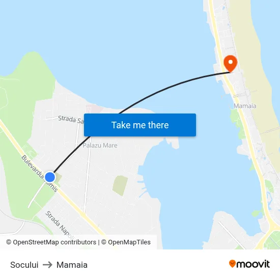 Socului to Mamaia map