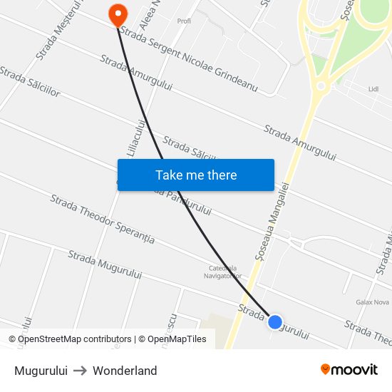 Mugurului to Wonderland map