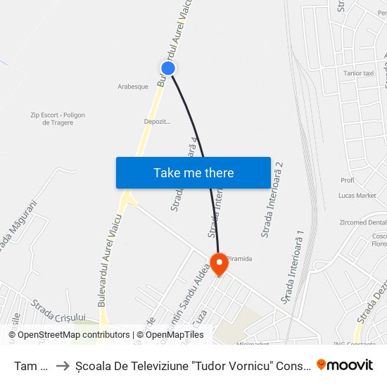 Tam Sa to Școala De Televiziune "Tudor Vornicu" Constanta map