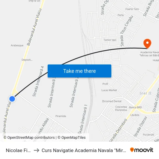 Nicolae Filimon to Curs Navigatie Academia Navala "Mircea cel Batran" map