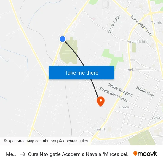 Metro to Curs Navigatie Academia Navala "Mircea cel Batran" map