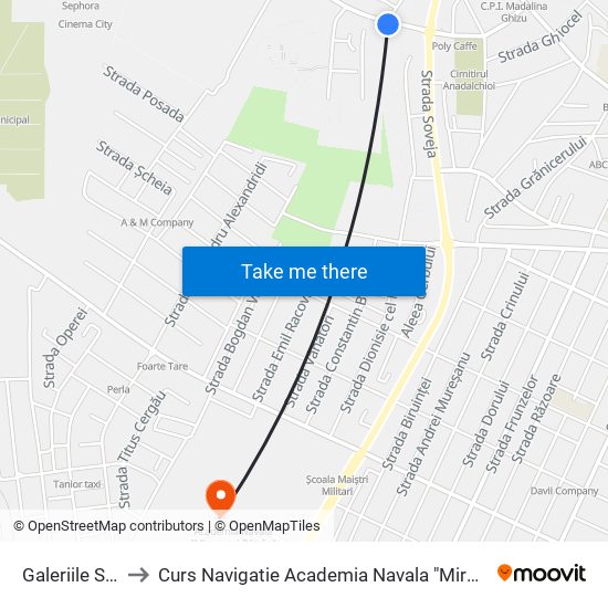 Galeriile Soveja to Curs Navigatie Academia Navala "Mircea cel Batran" map