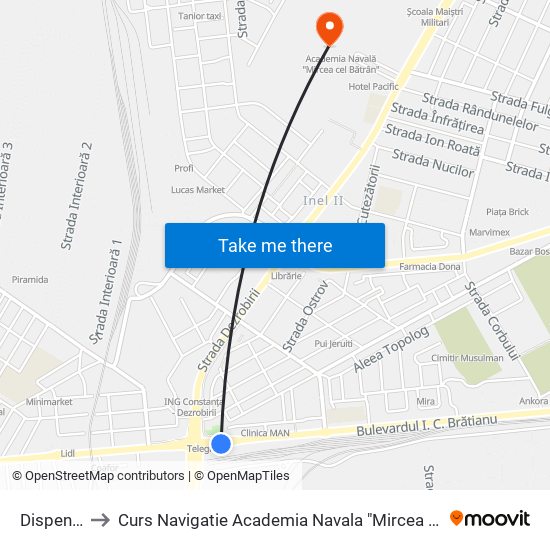 Dispensar to Curs Navigatie Academia Navala "Mircea cel Batran" map