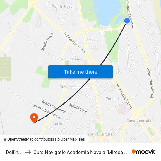 Delfinariu to Curs Navigatie Academia Navala "Mircea cel Batran" map