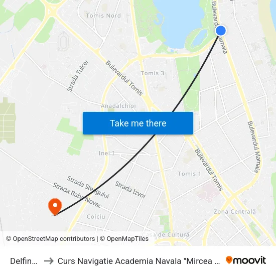 Delfinariu to Curs Navigatie Academia Navala "Mircea cel Batran" map