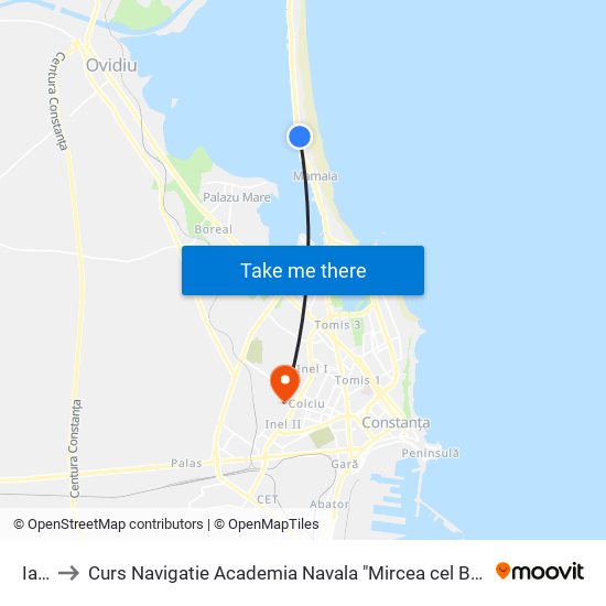 Iaki to Curs Navigatie Academia Navala "Mircea cel Batran" map