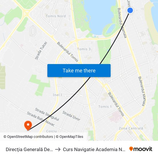 Direcţia Generală De Asistenţă Socială to Curs Navigatie Academia Navala "Mircea cel Batran" map