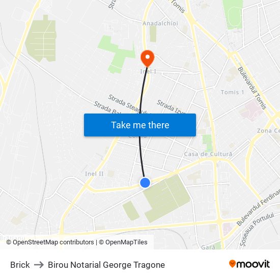 Brick to Birou Notarial George Tragone map