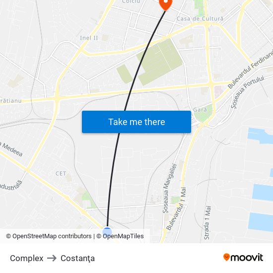 Complex to Costanţa map