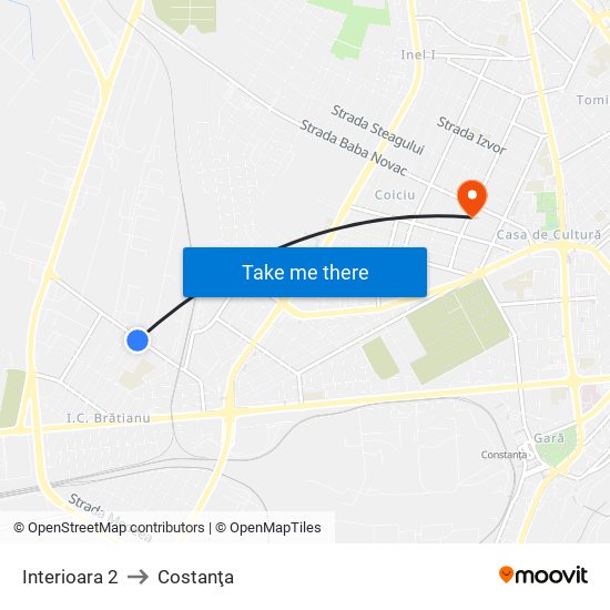 Interioara 2 to Costanţa map