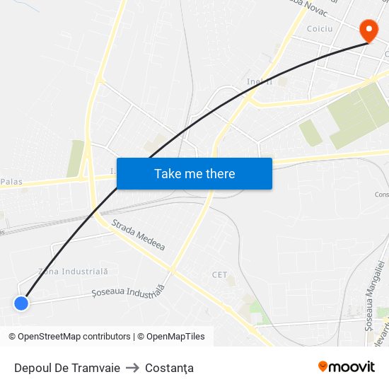 Depoul De Tramvaie to Costanţa map