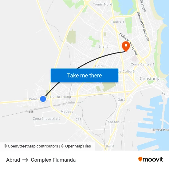 Abrud to Complex Flamanda map