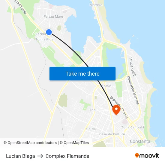 Lucian Blaga to Complex Flamanda map