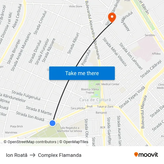 Ion Roată to Complex Flamanda map