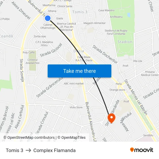 Tomis 3 to Complex Flamanda map