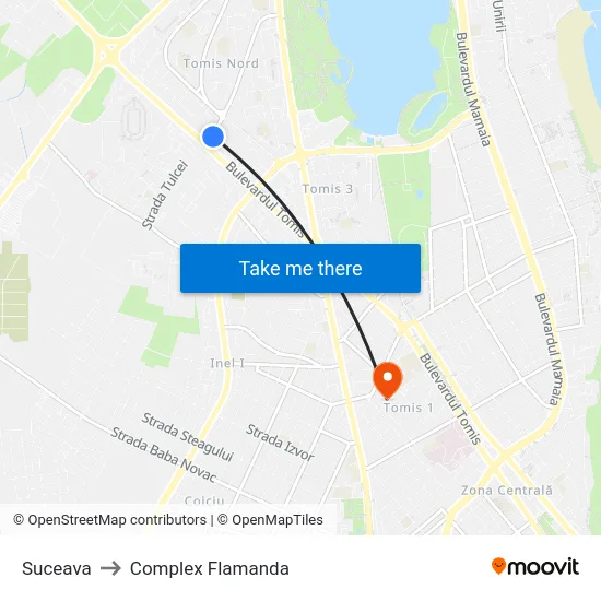 Suceava to Complex Flamanda map