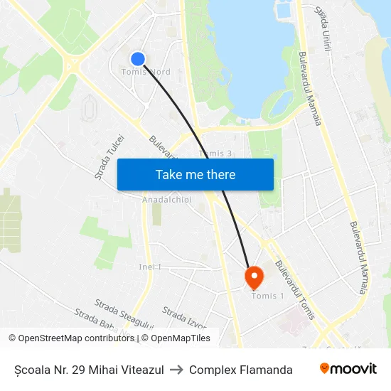Școala Nr. 29 Mihai Viteazul to Complex Flamanda map