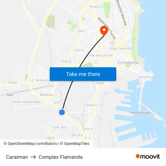 Caraiman to Complex Flamanda map