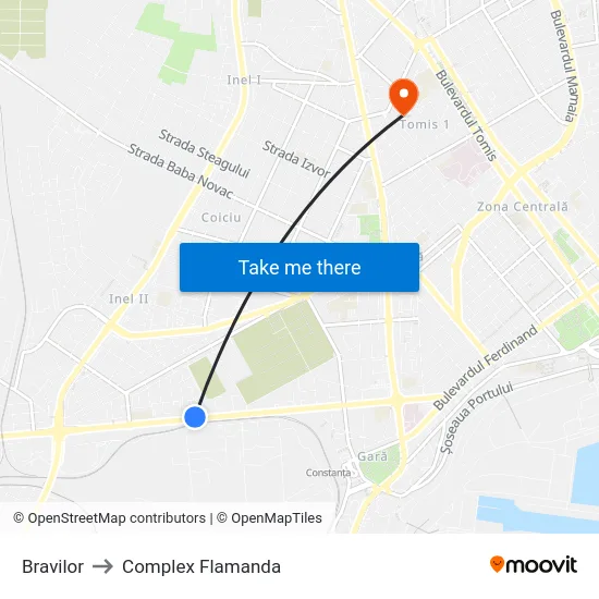 Bravilor to Complex Flamanda map