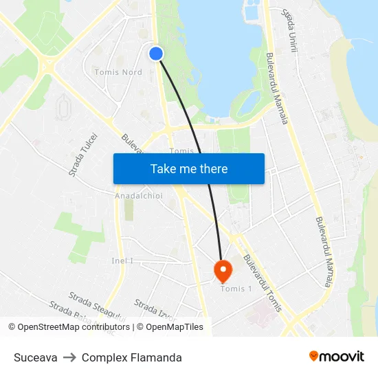 Suceava to Complex Flamanda map