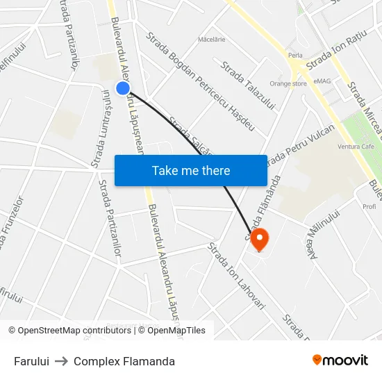 Farului to Complex Flamanda map