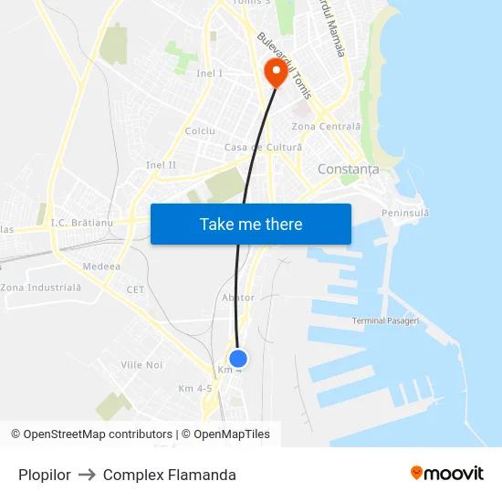 Plopilor to Complex Flamanda map